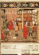 unknow artist Scene of Pharmacy,from Avicenna's Canon of Medicine oil painting reproduction
